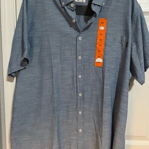 Hurley Casual Blue Button Down Shirt NWT